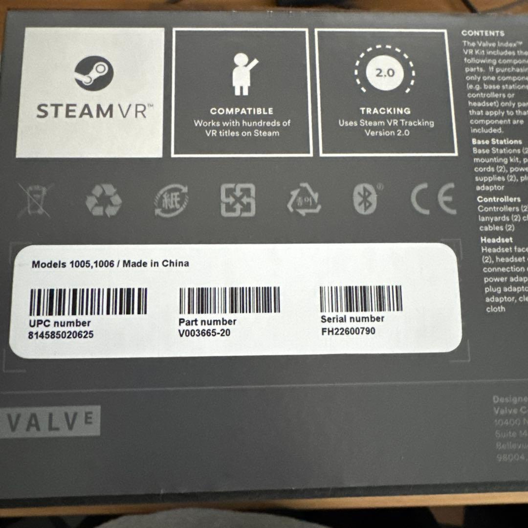 Valve Index VRコントローラー　美品