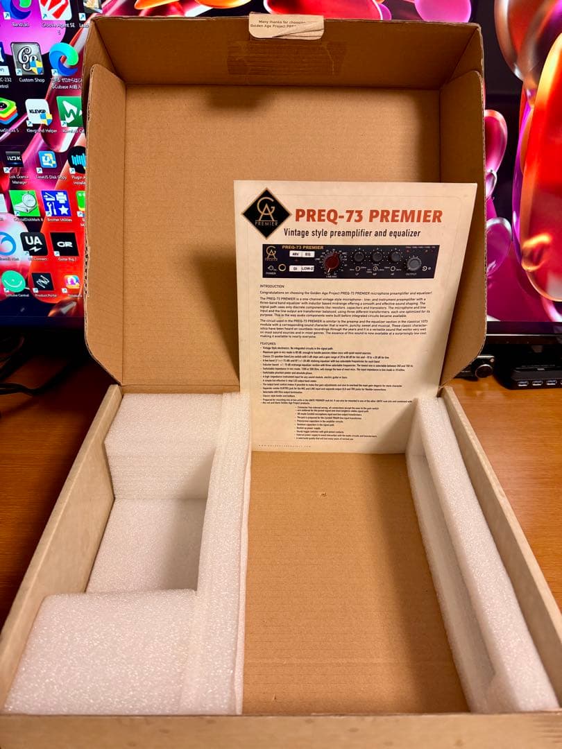 古*亮様 PREQ-73 PREMIER マイクプリアンプ：箱・説明書・おまけ付