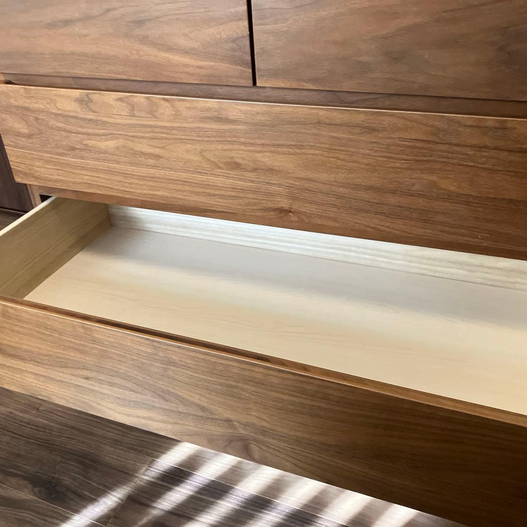 無印良品 木製チェスト4段 88×44×83 ウォールナット材