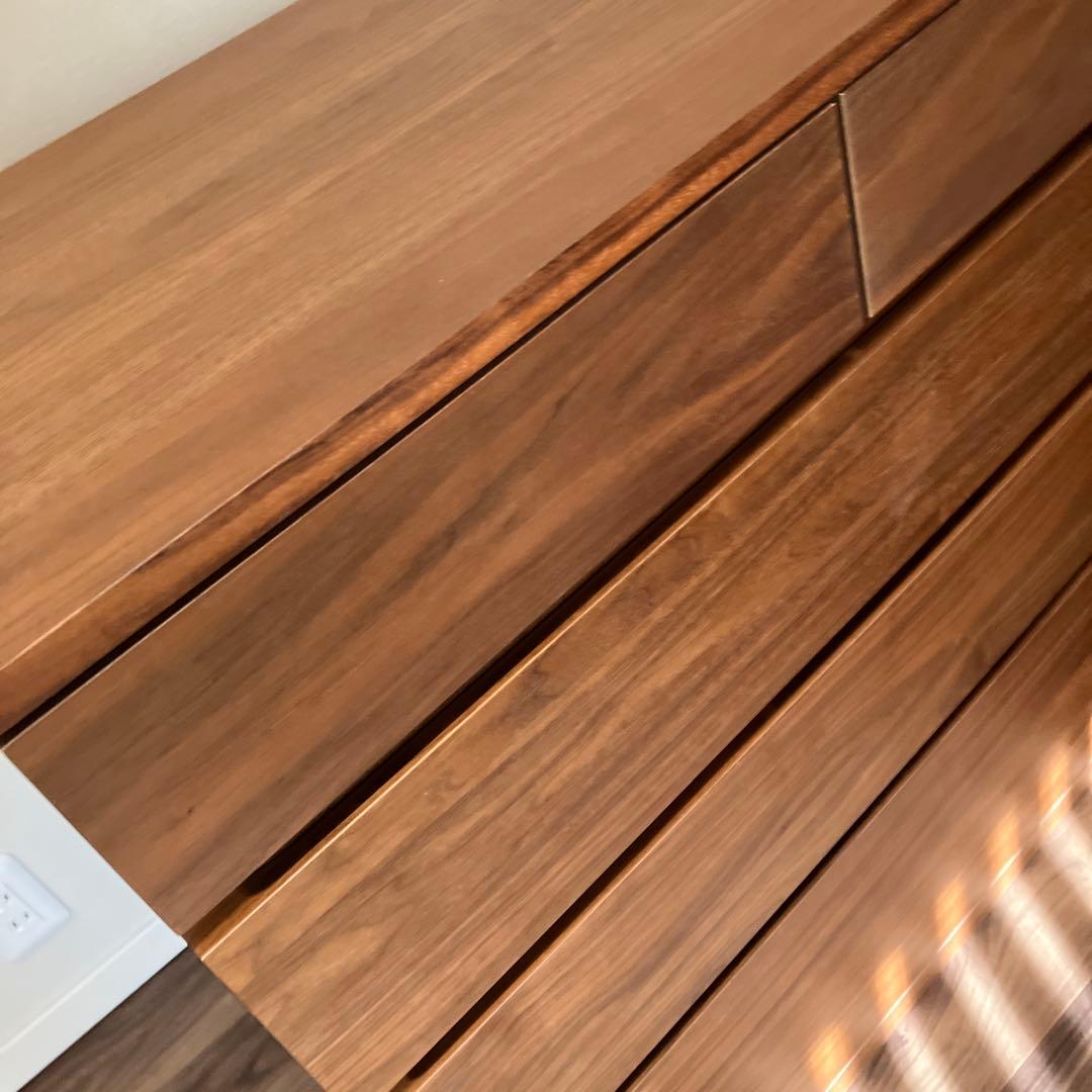 無印良品 木製チェスト4段 88×44×83 ウォールナット材