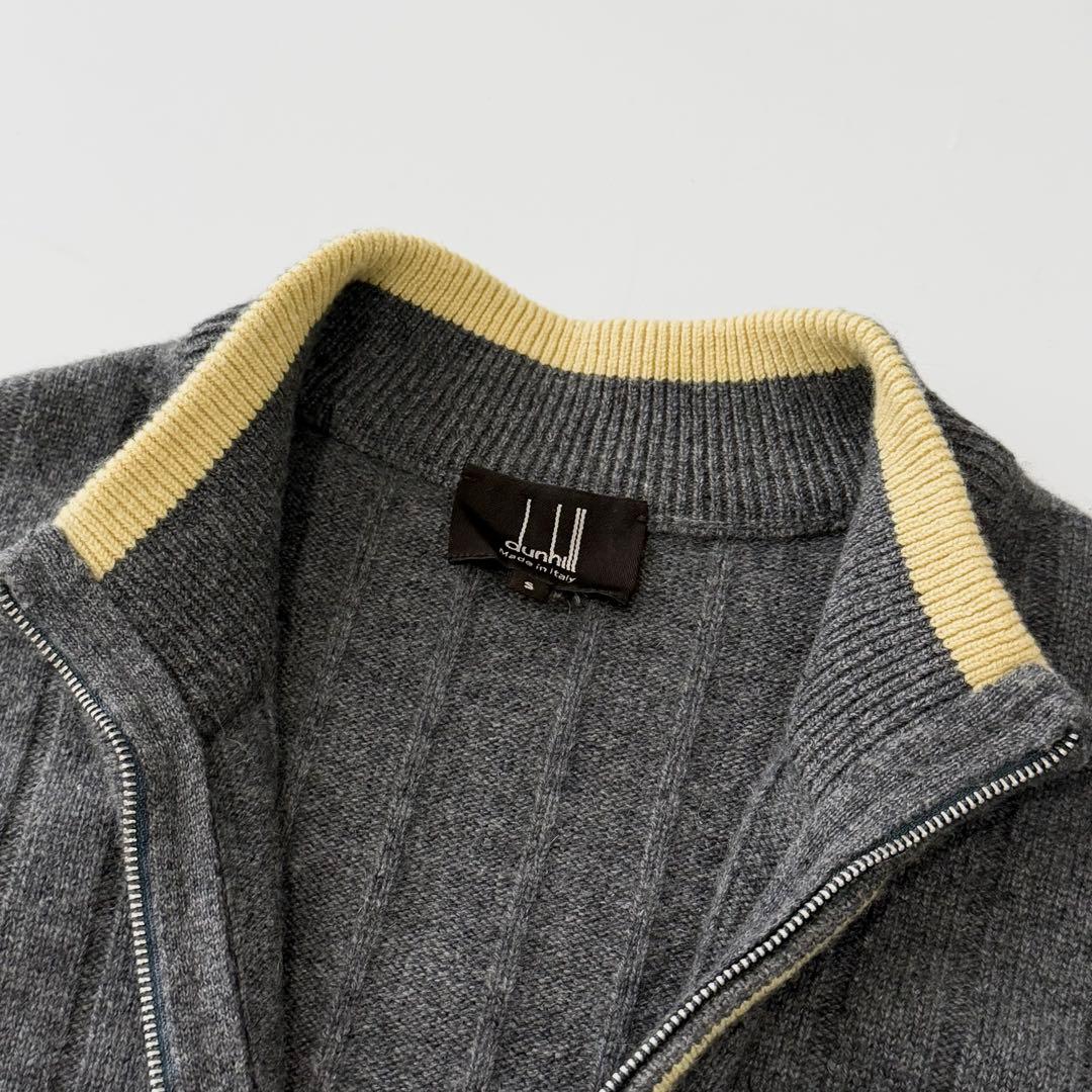 Dunhill ダンヒル カシミヤ スタンドカラー ジップ ニット カーディガン