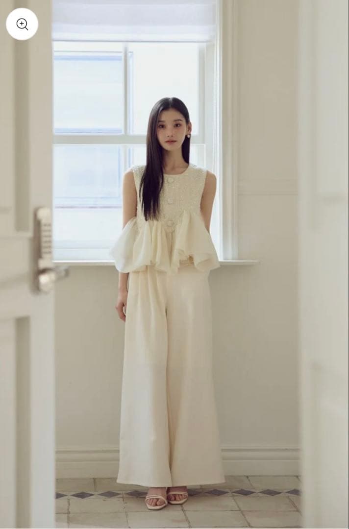 poláura スパークル ツイード ペプラムトップス