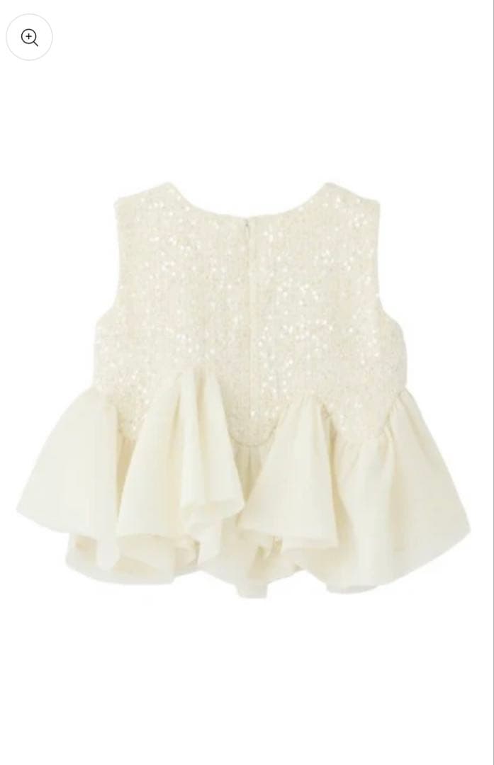 poláura スパークル ツイード ペプラムトップス