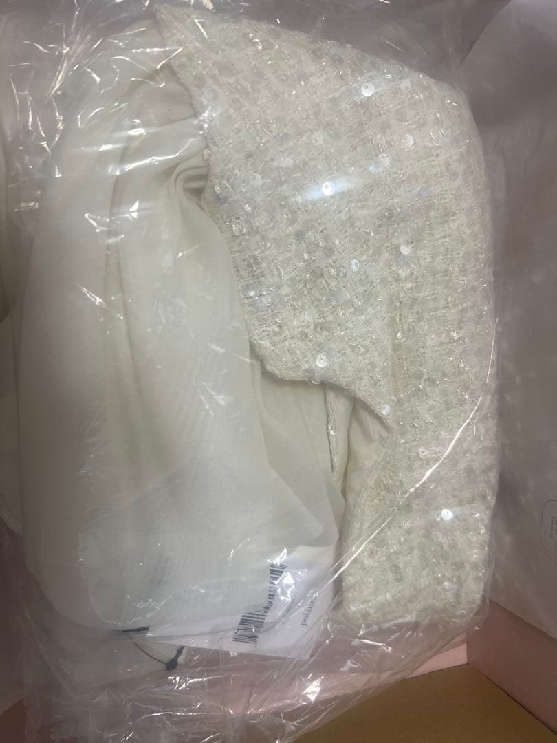 poláura スパークル ツイード ペプラムトップス