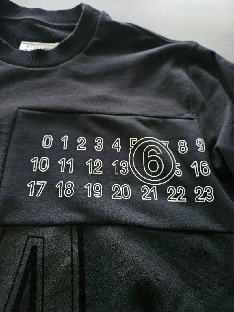 MM6Maison Margielaトレーナー長袖スウェット黒　メゾンマルジェラ