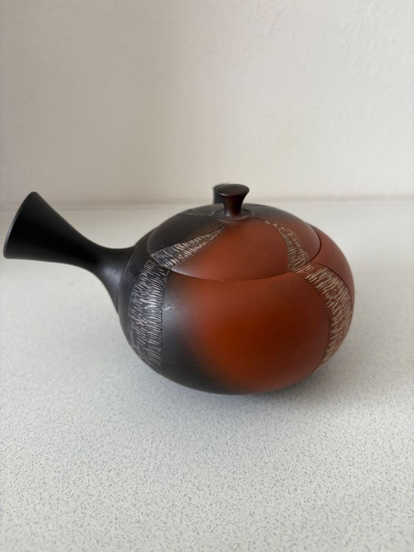 水野陽景 急須 常滑焼 窯変 螺旋文 とこなめ焼 茶道具