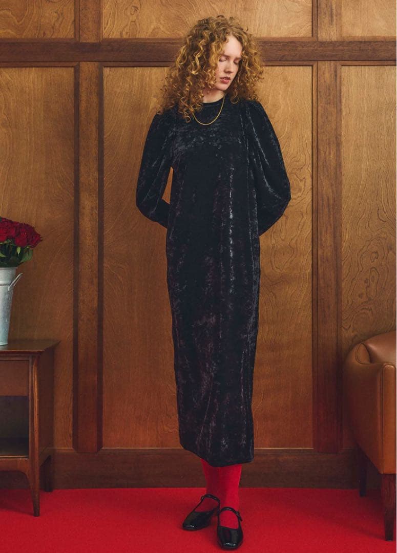 【Oblada】VELOUR DRESS