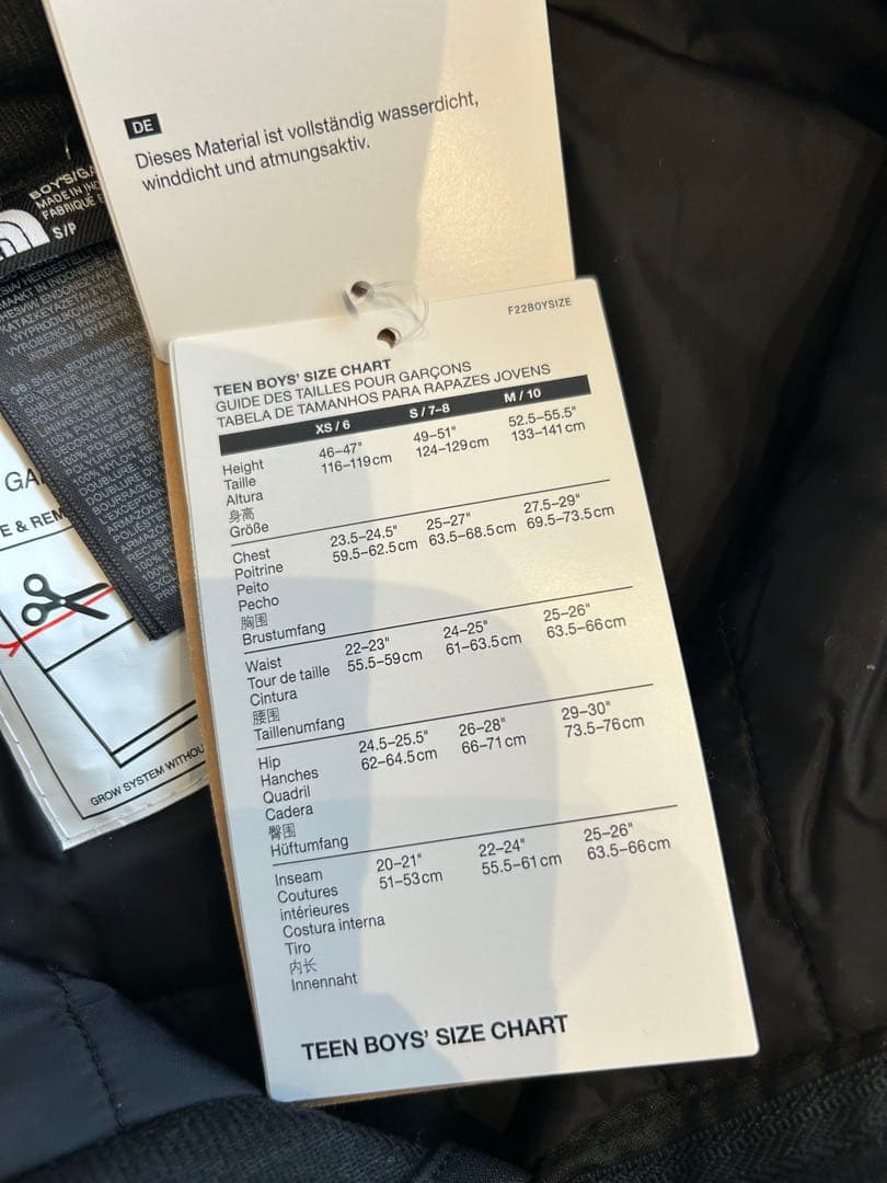 新品未使用THE NORTH FACE スノーパンツ 黒7/8 120~130