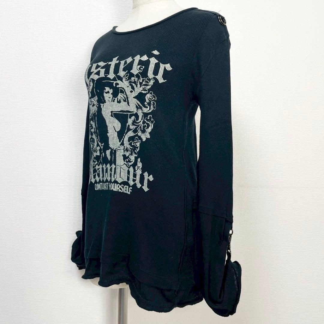 y2k❤️00s HYSTERIC GLAMOUR ヒスガール 袖ギミック ロンT