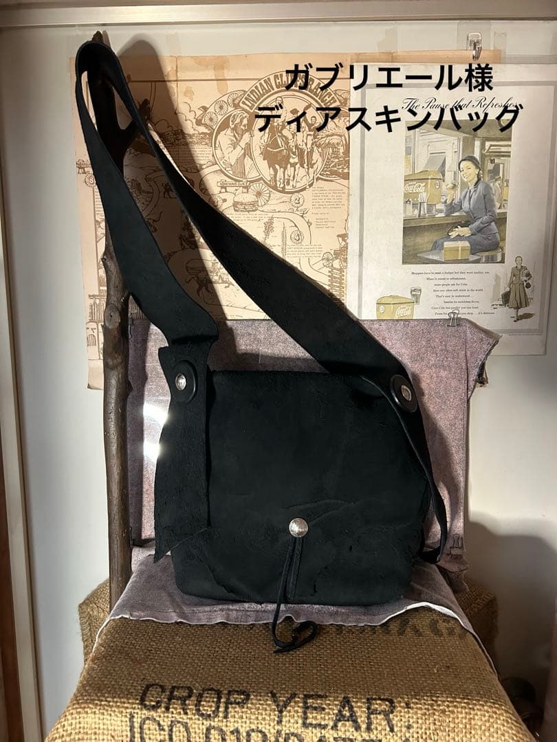 ガブリエール様　バッグ　黒スエード