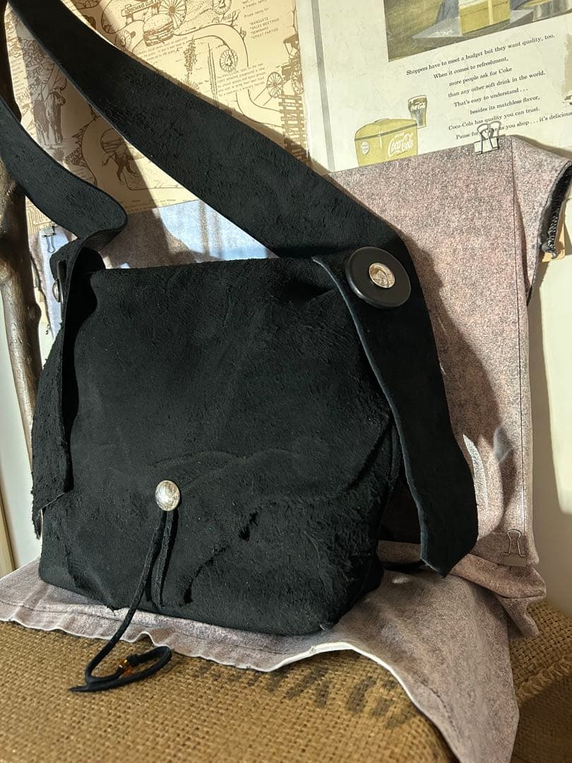 ガブリエール様　バッグ　黒スエード
