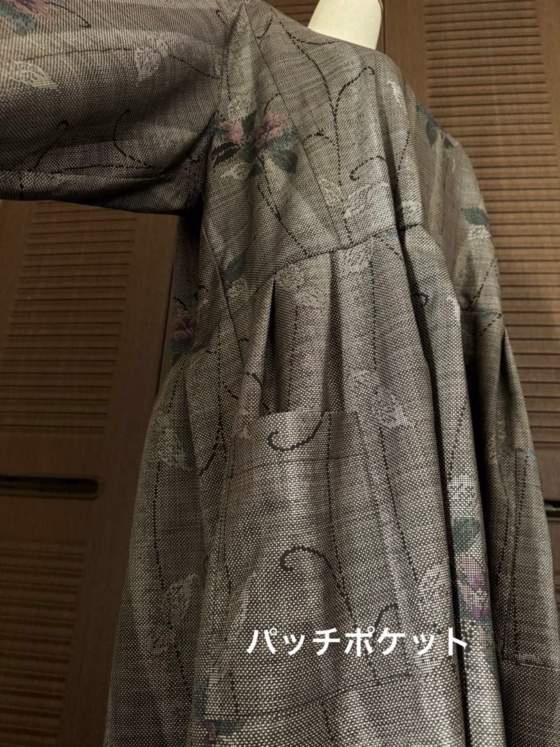 本場大島紬 泥染め ロングワンピース 証紙