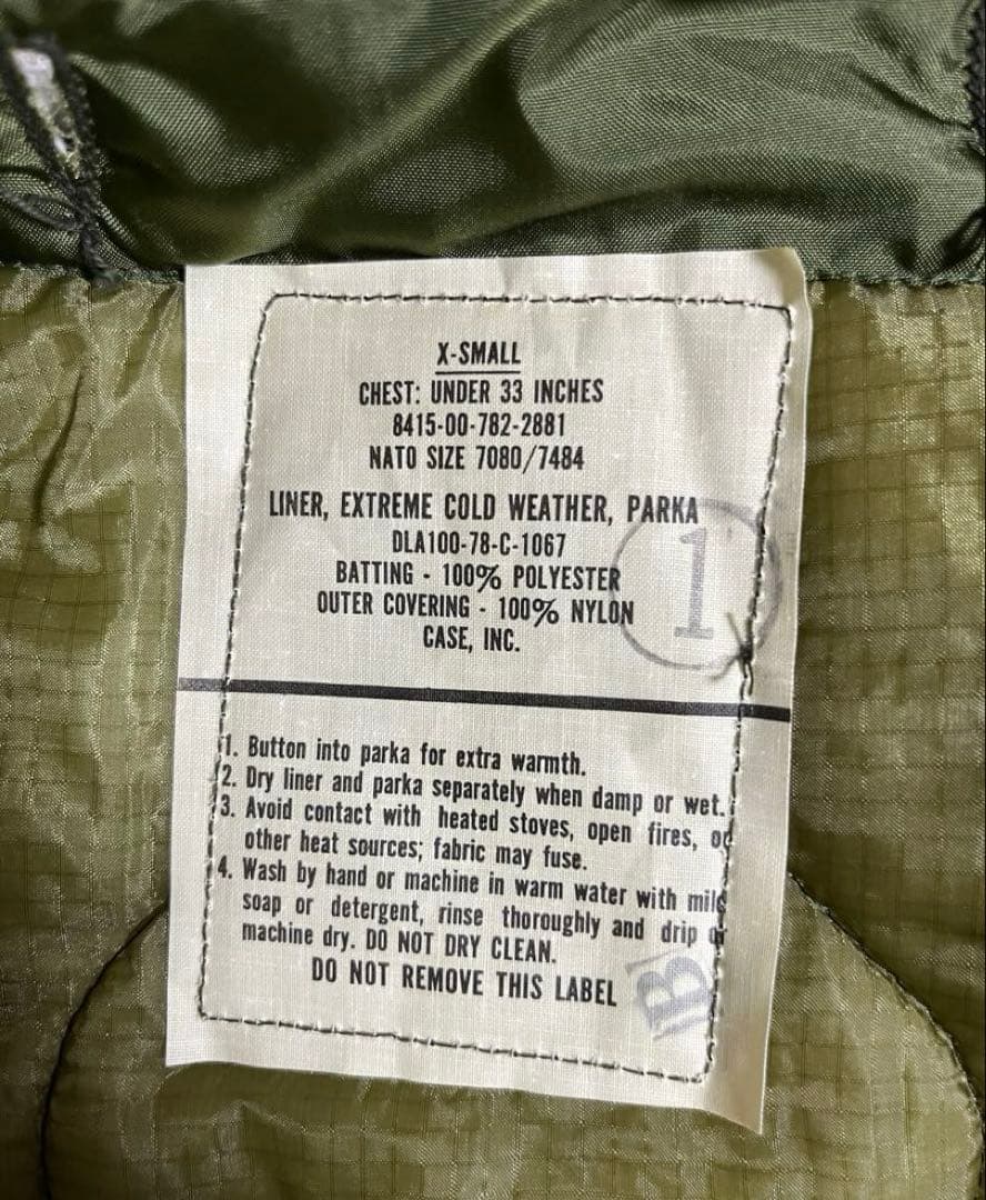 N*c様 【ラストストック】M65フィッシュテールパーカー【希少XSサイズ】デッ