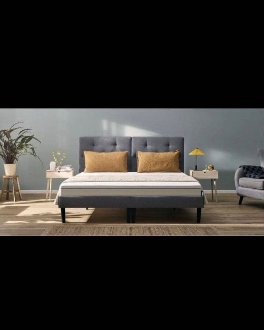 専用　Emma エマスリープグレー クイーンベッドフレーム モダン