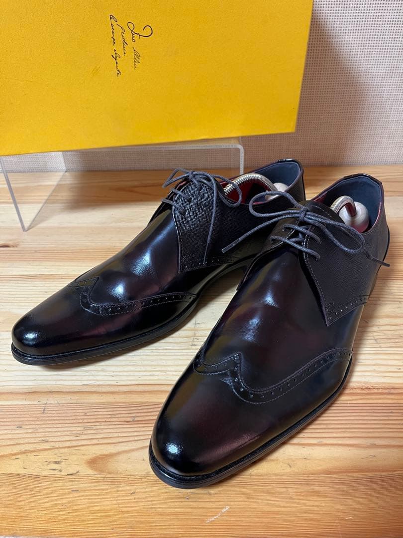 a269/極美品★ZUO MEN メンズ ドレスシューズ ウィングチップ26㎝