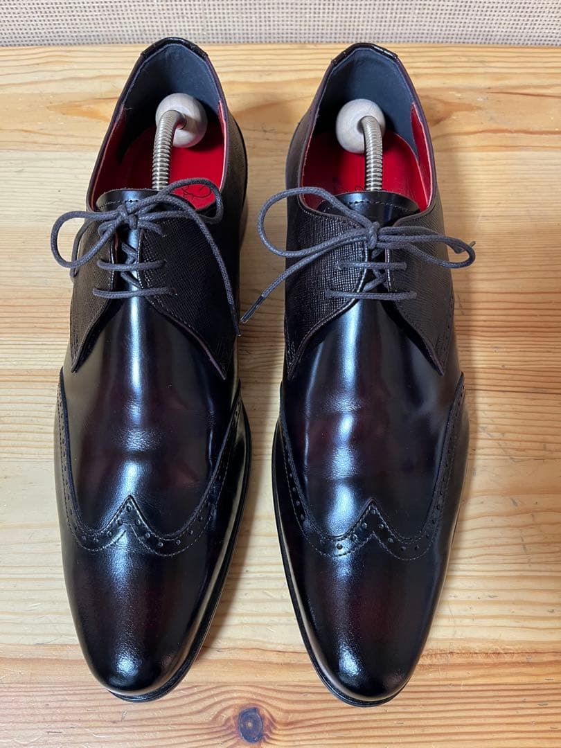 a269/極美品★ZUO MEN メンズ ドレスシューズ ウィングチップ26㎝