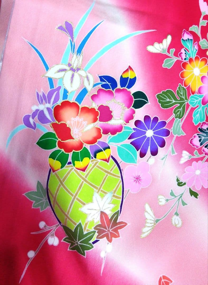 未使用 女の子 お宮参り 初節句 産着 初着 祝い着 絹 ひな祭り 化粧箱