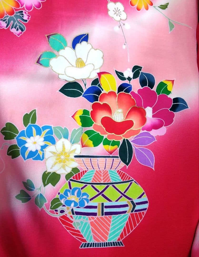 未使用 女の子 お宮参り 初節句 産着 初着 祝い着 絹 ひな祭り 化粧箱