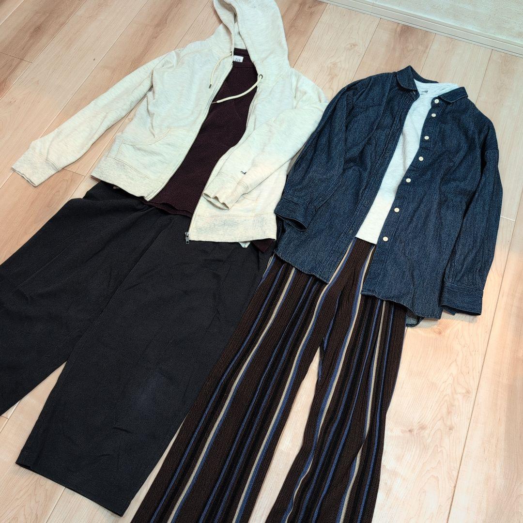 レディース　長袖カジュアルコーデまとめ売り　新品あり　Lサイズ　パーカー　デニム