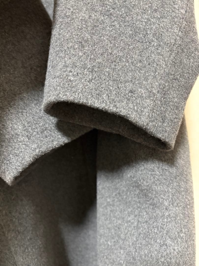 自由区 ❤️ 大きいサイズ46MENCHIウールビーバーフード付きコート☆グレー