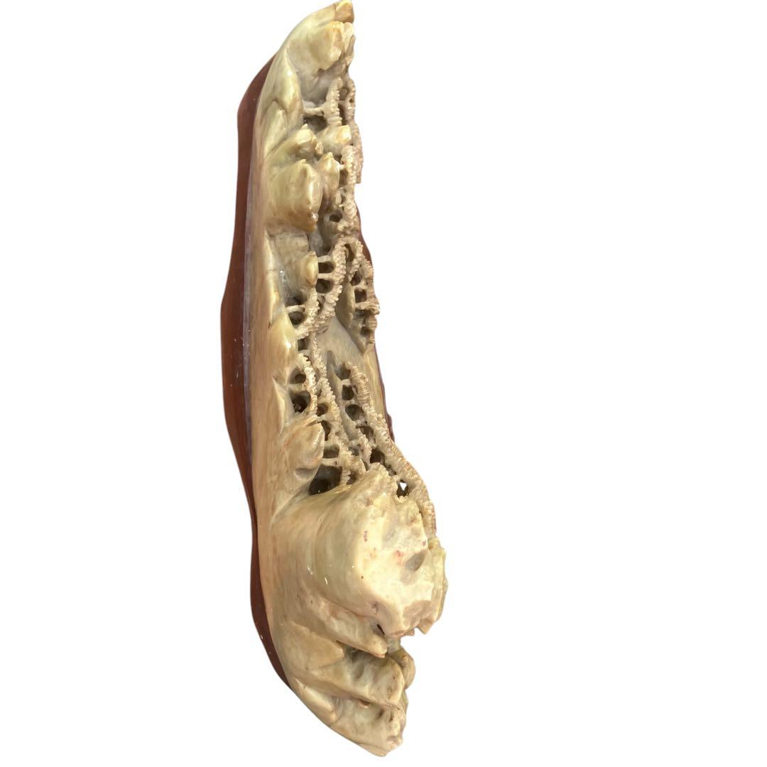 中国美術　寿山石彫刻　置物