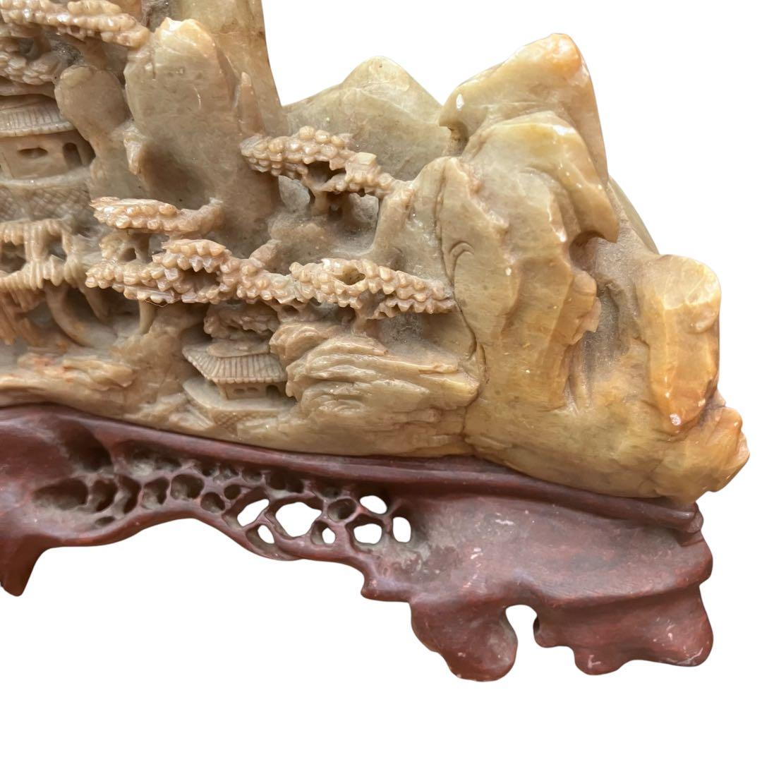 中国美術　寿山石彫刻　置物