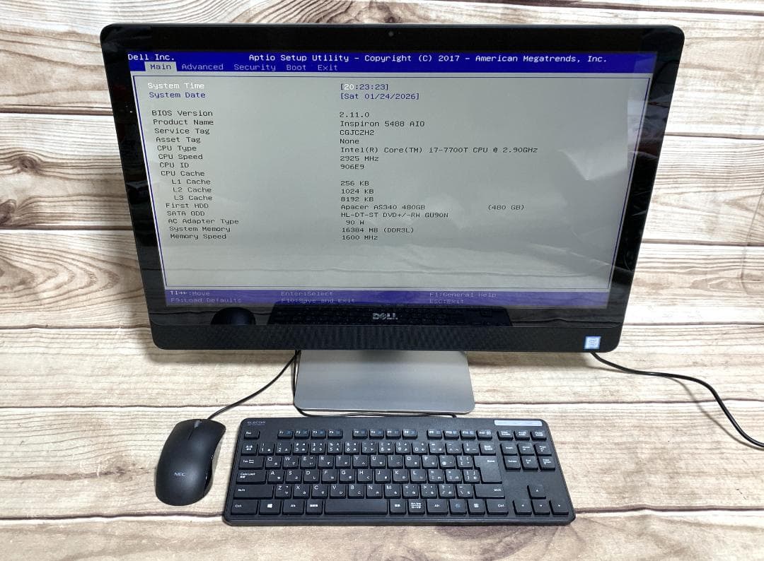 DELL i7 16GB SSD 24型タッチパネル Inspiron 使用少
