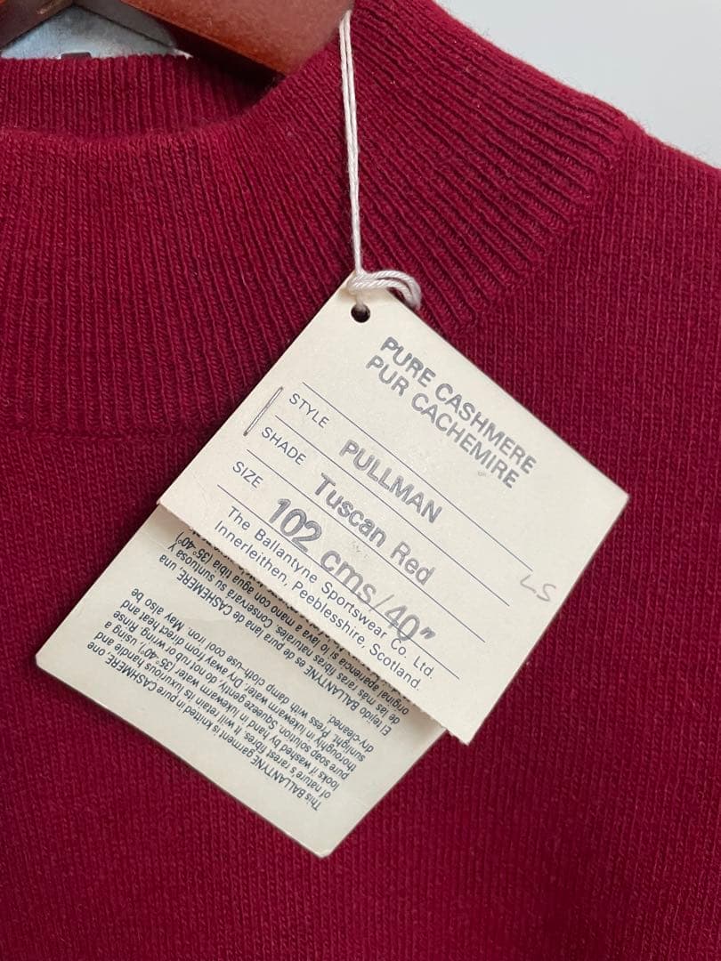 80s 新品未使用　Ballantyne デッドストック カシミヤ　ニット 40