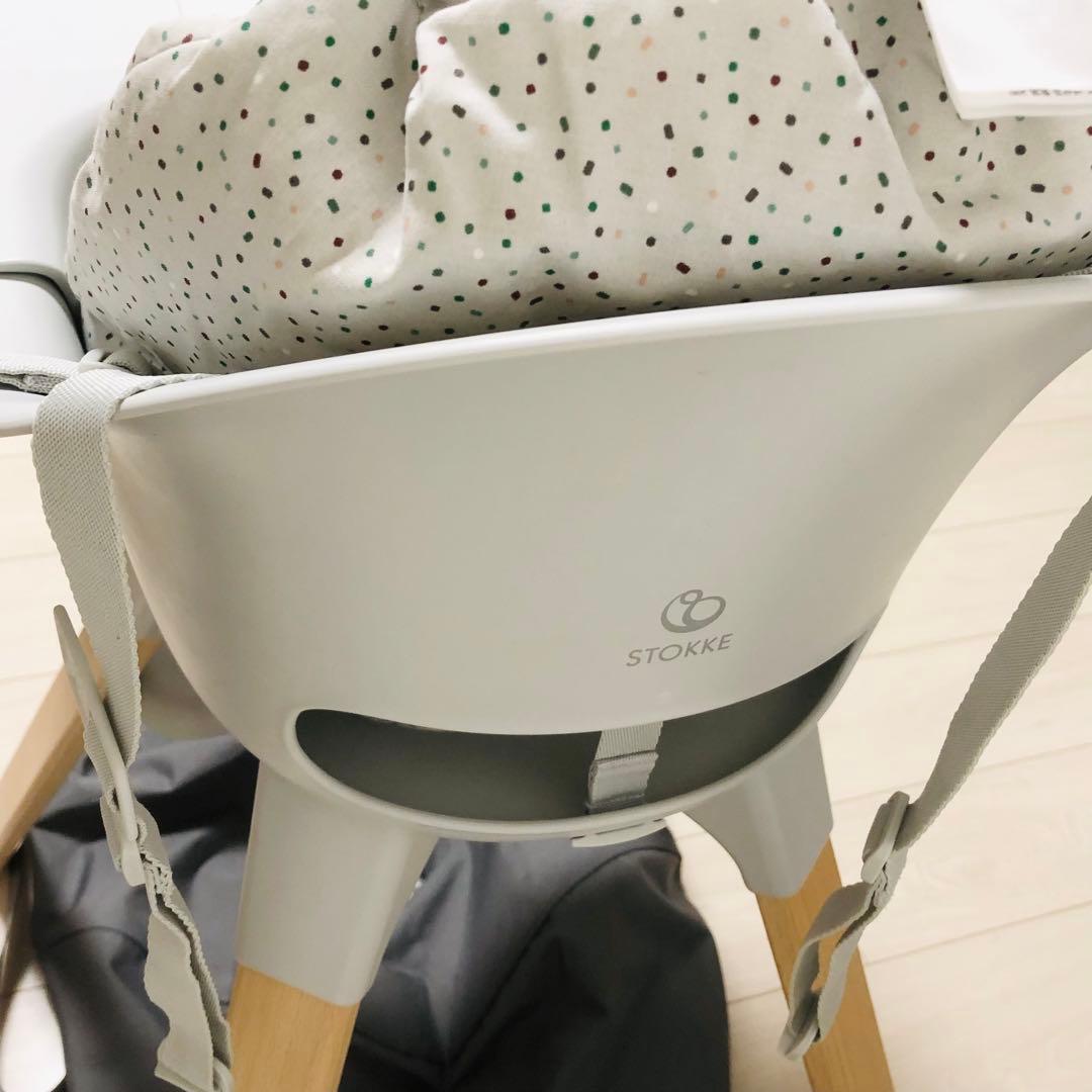 ストッケ　クリック　ハイチェア　グレー　クッションと収納バッグ付