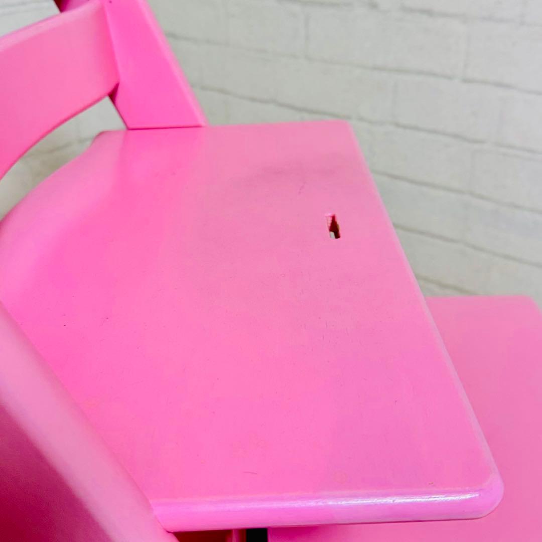 極美品✨ストッケ　トリップトラップ　シリアルNo6 ベビーセット付属 ピンク