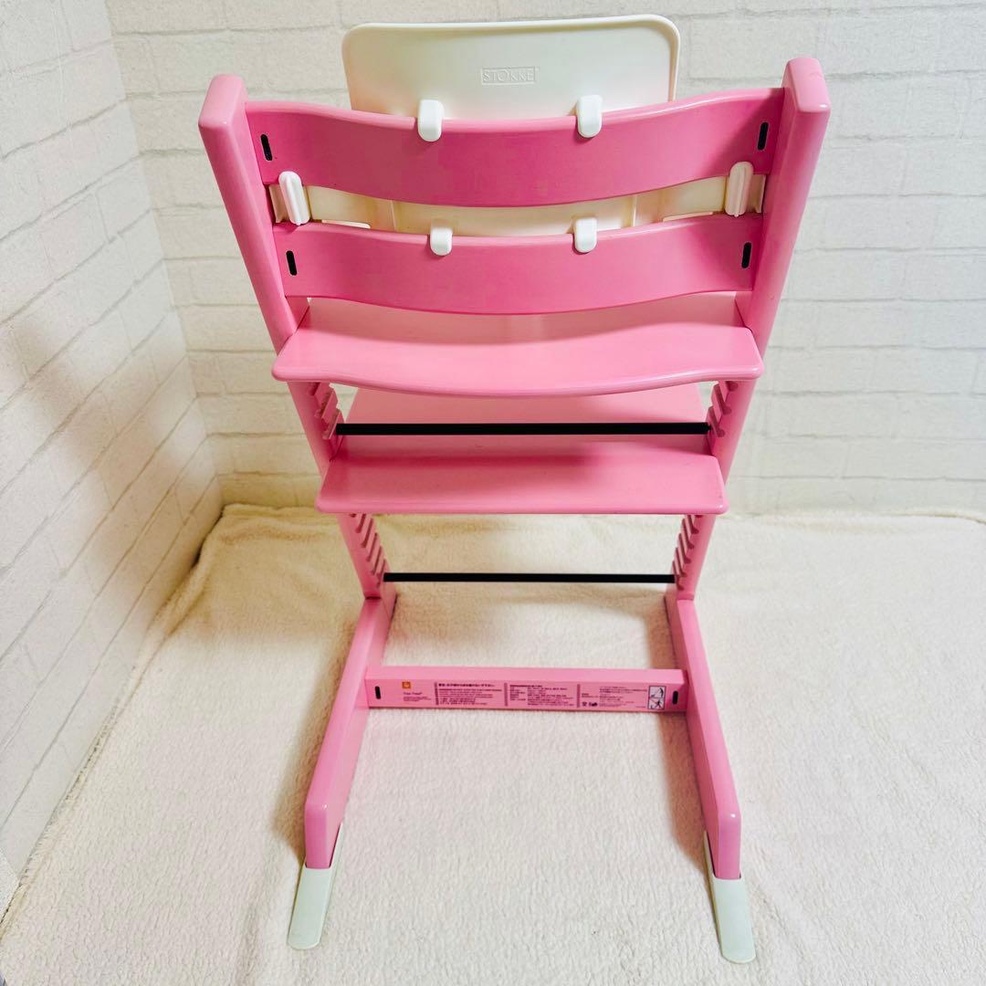 極美品✨ストッケ　トリップトラップ　シリアルNo6 ベビーセット付属 ピンク