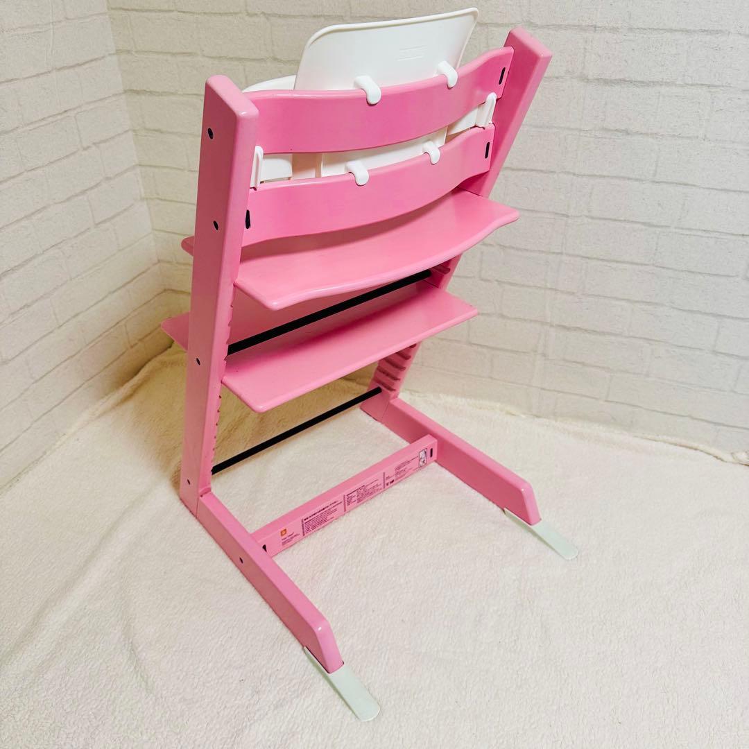 極美品✨ストッケ　トリップトラップ　シリアルNo6 ベビーセット付属 ピンク