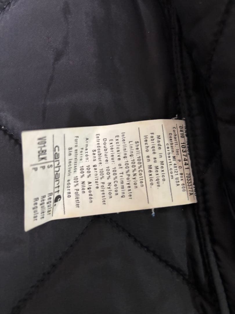 カーハート Carhartt V01 ダックワークベスト ブラック サイズS