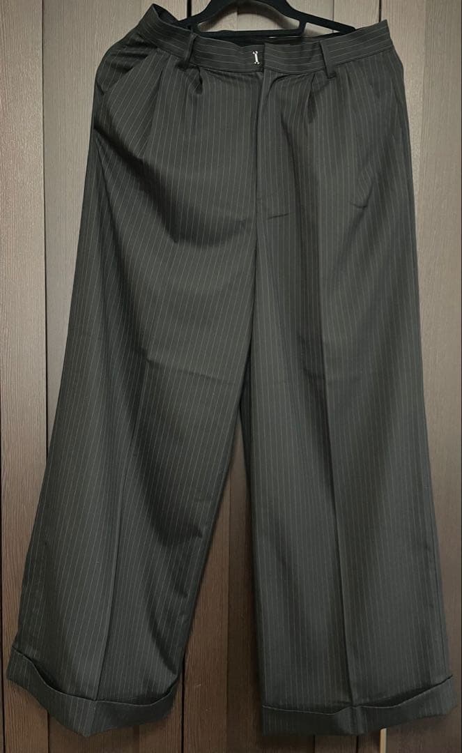 【Camphor wood】2tuck wide baggy slacks