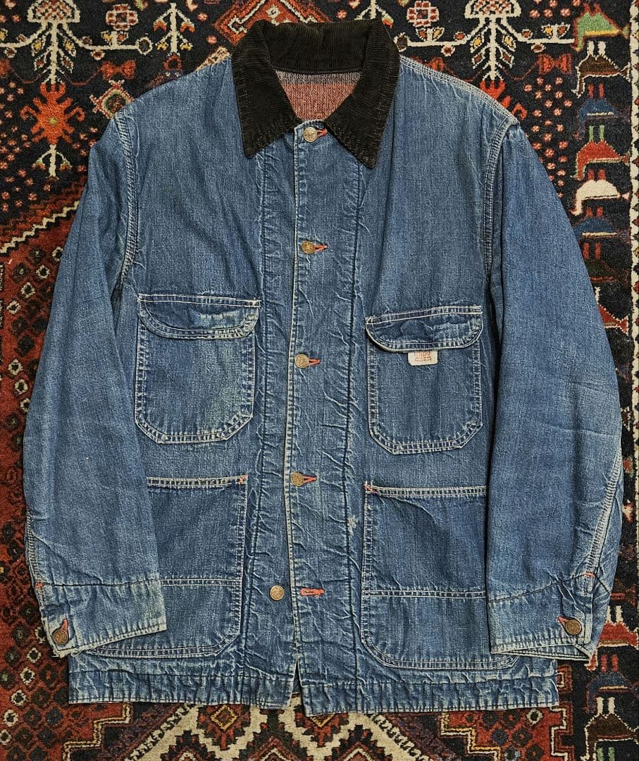 【60s Vintage】Rail Chief デニムカバーオール ブランケット