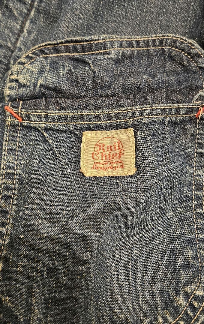 【60s Vintage】Rail Chief デニムカバーオール ブランケット