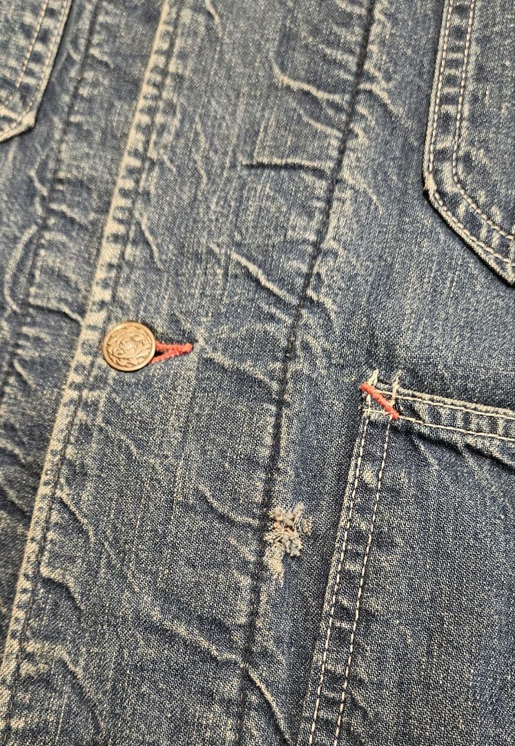 【60s Vintage】Rail Chief デニムカバーオール ブランケット