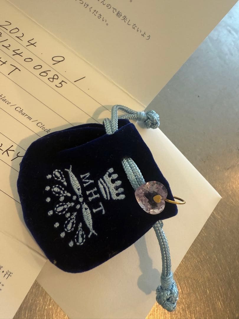 MHT アメジスト スモールハート ブリリアントピアス 【片耳のみ】