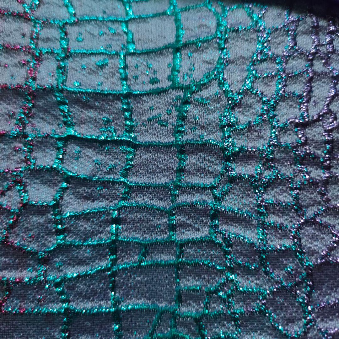 大人兵児帯へこおびクロコダイルわに鱗柄石畳柄グラデーション赤紫青偏光マスクメロン