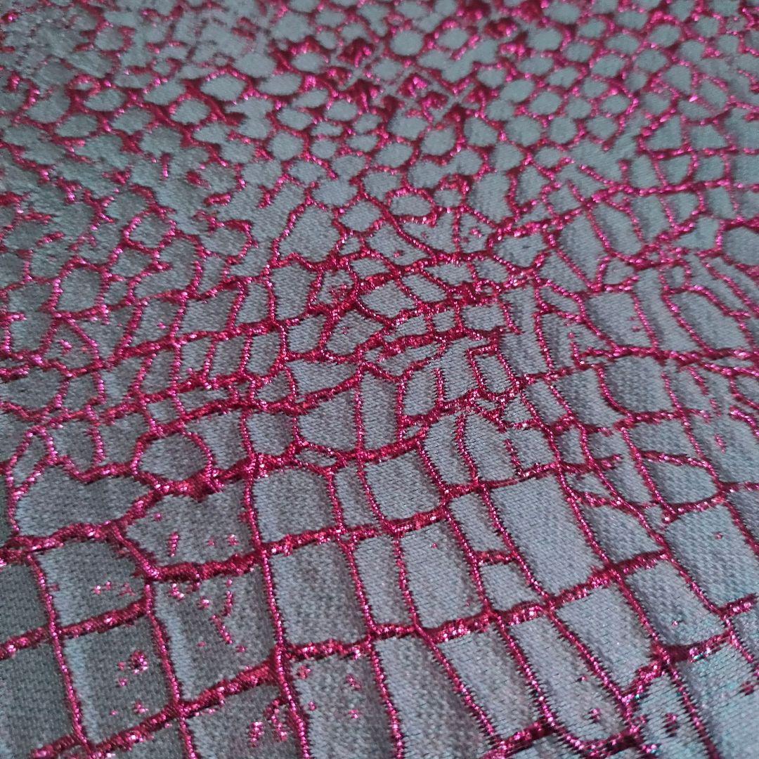 大人兵児帯へこおびクロコダイルわに鱗柄石畳柄グラデーション赤紫青偏光マスクメロン