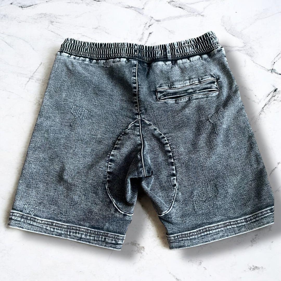 BALR. コットン ブラックデニム イージー ショートパンツ M