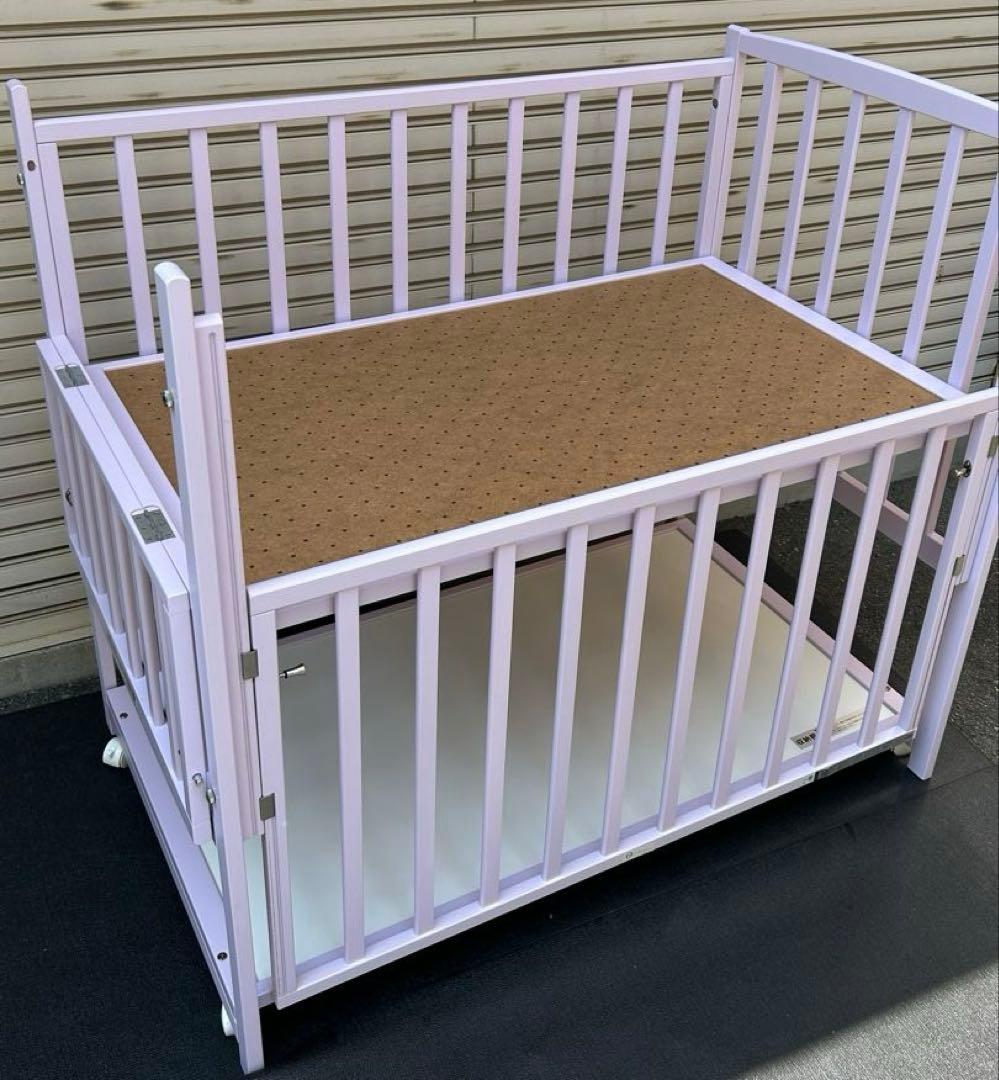 【配達・引取】ヤマサキ　ハイタイプ　ツーオープン　ベビーベッド