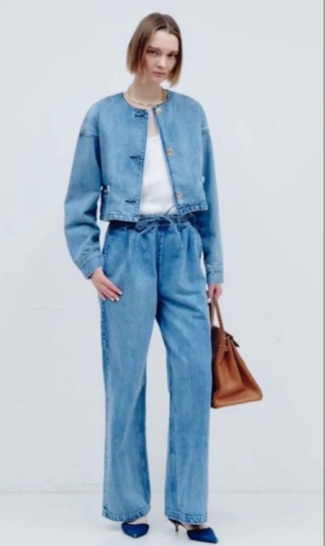 【koki】新品タグ付き　完売　サードマガジン　ノーカラーデニムジャケット