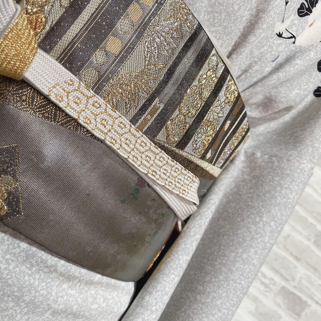 訪問着　フルセット　桜の木　菊　流水　金彩加工　叩き染　入学式　卒業式　I2