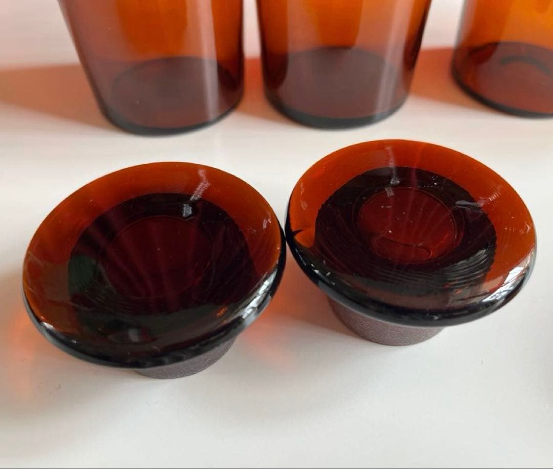 ◆未使用品◆ 昭和レトロ　アンティーク　薬瓶セット　鉄器ブックスタンド