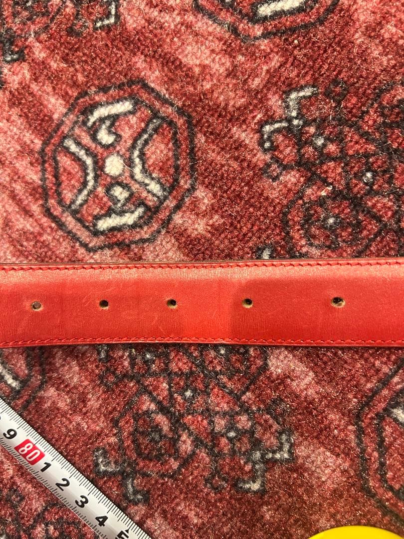 HERMES Hベルト ブラウン レッド