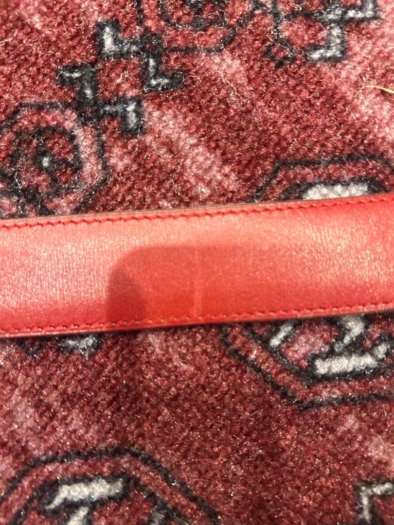 HERMES Hベルト ブラウン レッド