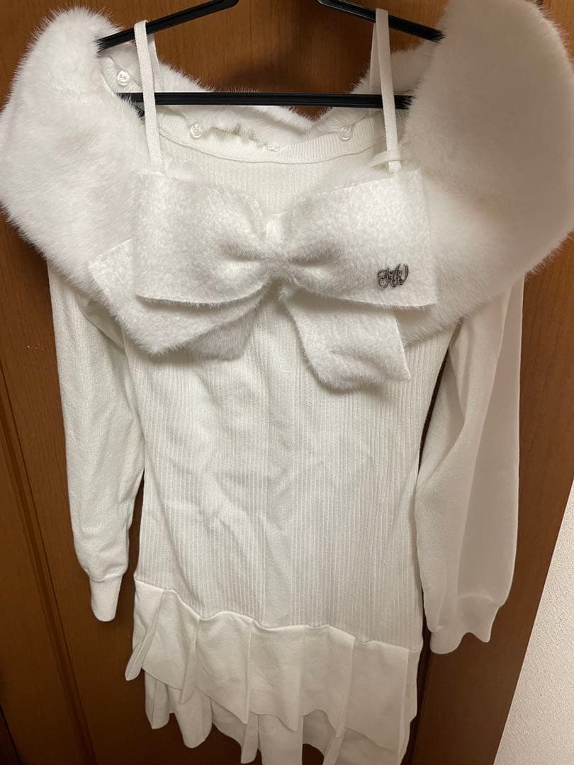 honey mew ビッグリボンクロスオフショルワンピ ミシェルマカロン 完売品