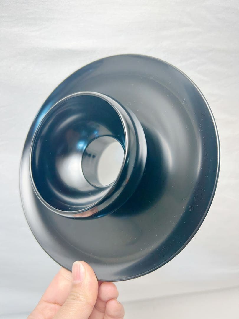 未使用 茶道具 木製黒塗天目台 天目茶碗 2点セット 元箱