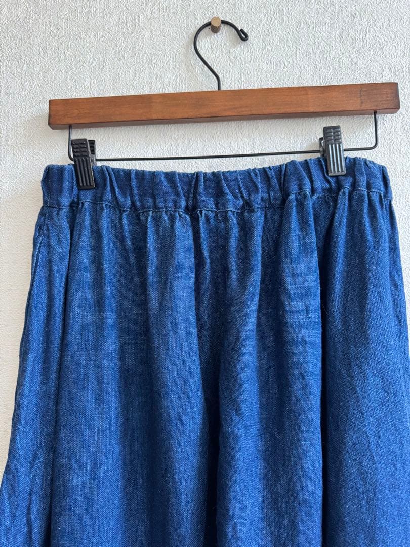 nest Robeインディゴリネンギャザー サルエルパンツ